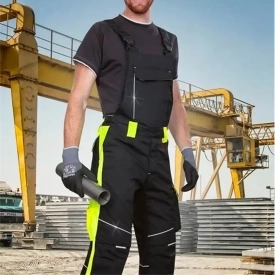 Kalhoty s laclem NEON černo-žluté